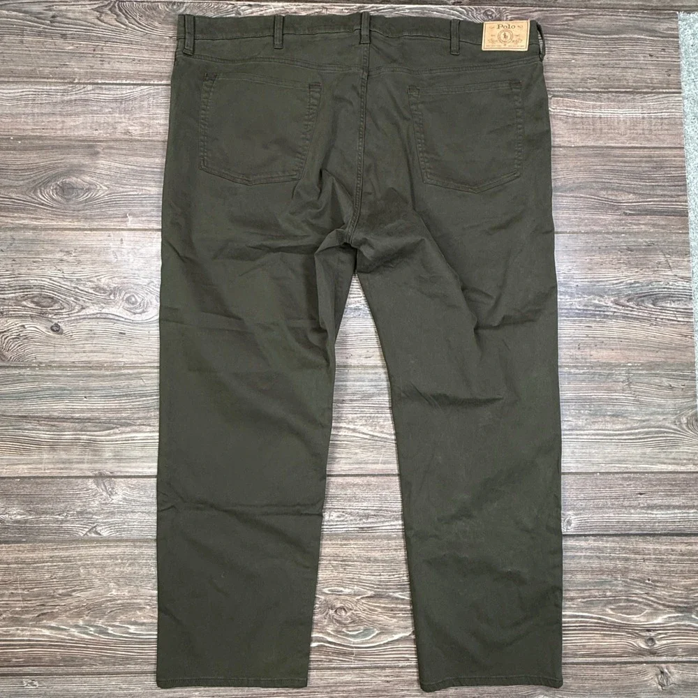 Polo Ralph Lauren Mens Size 46x32 Straight Pants Olive Green Cotton Stretch